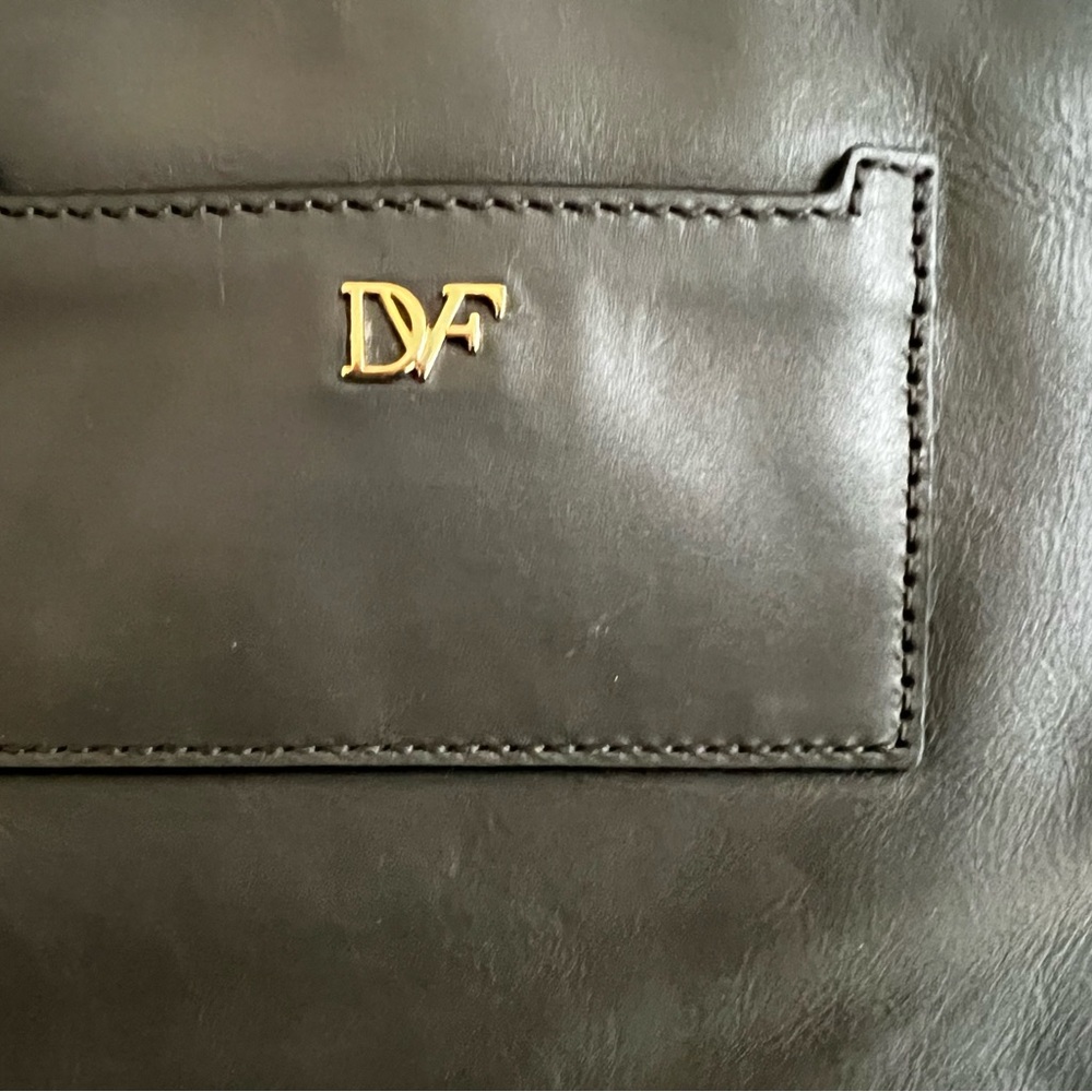 Diane Von Furstenberg Black Python Embossed Leath… - image 2